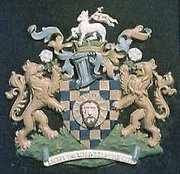The coat of Arms of Halifax, West Yorkshire, England – Depicting the head of John the Baptist.